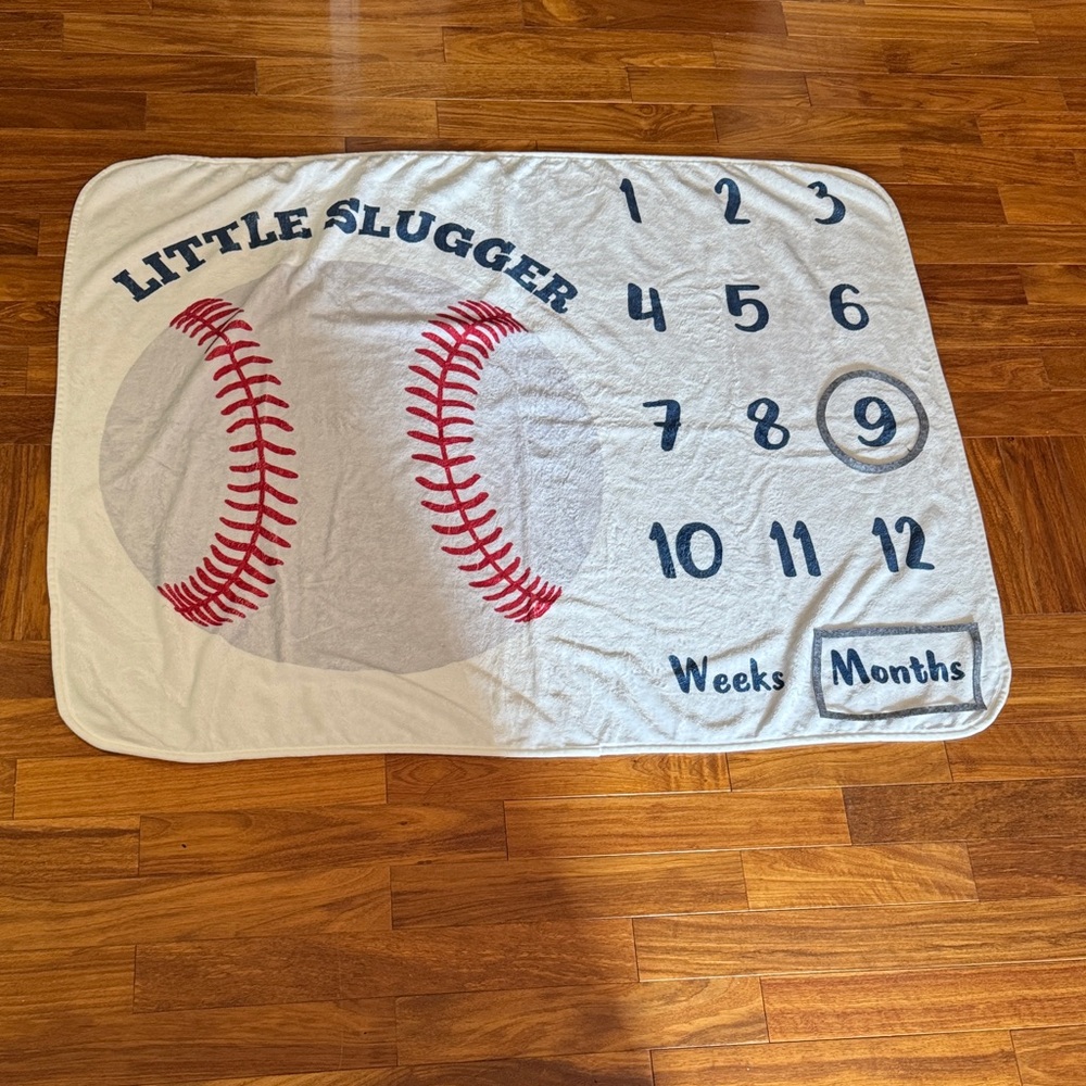 Sweet Jojo Designs Baseball Boy Milestone Blanket